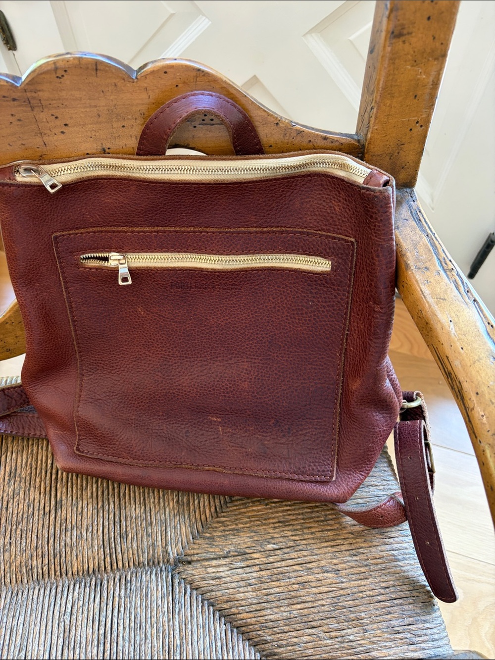 Portland leather backpack